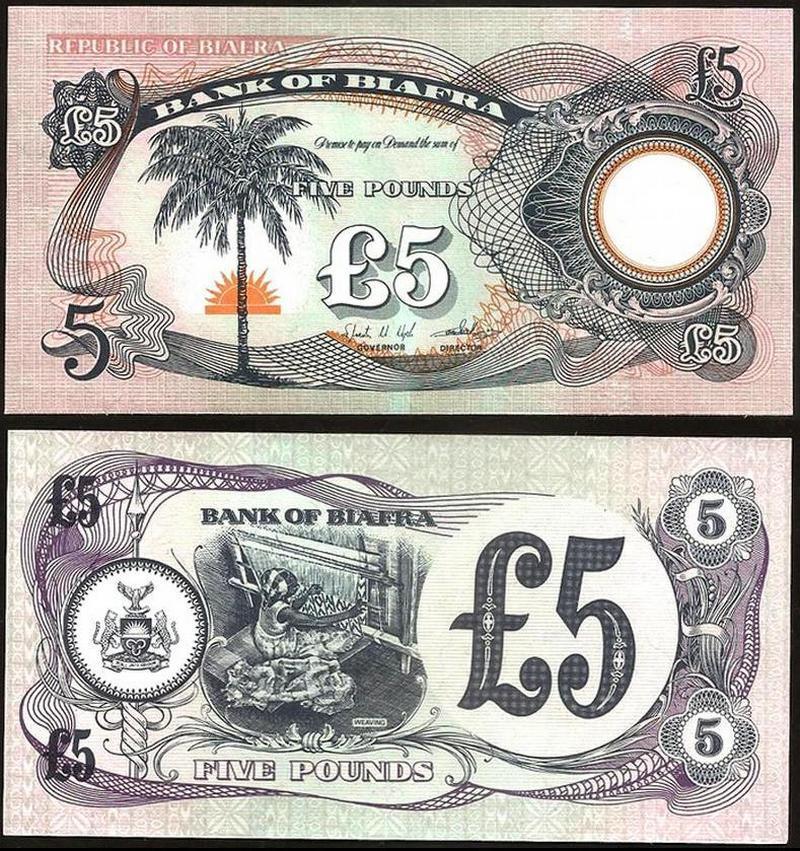 5 pounds Biafra 1969