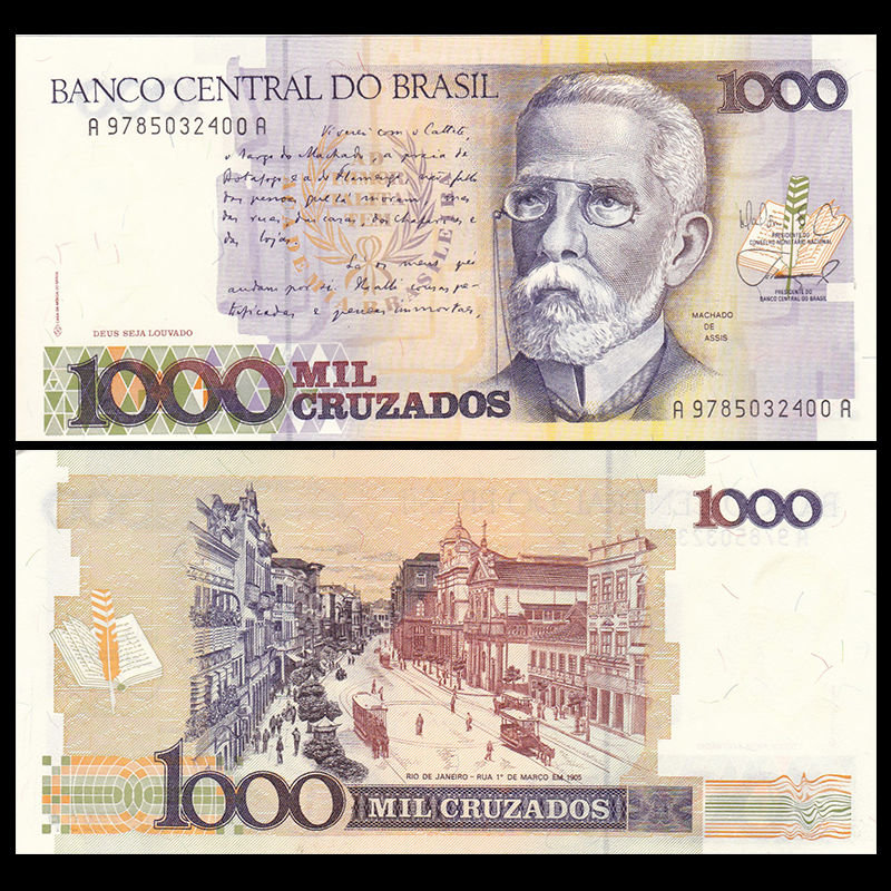 1000 cruzados Brazil 1988