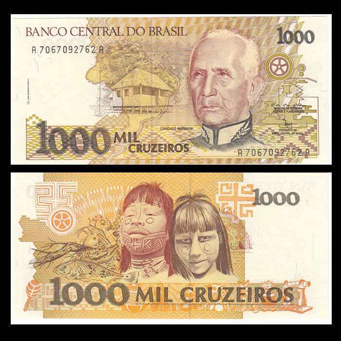 1000 cruzeiros Brazil 1991