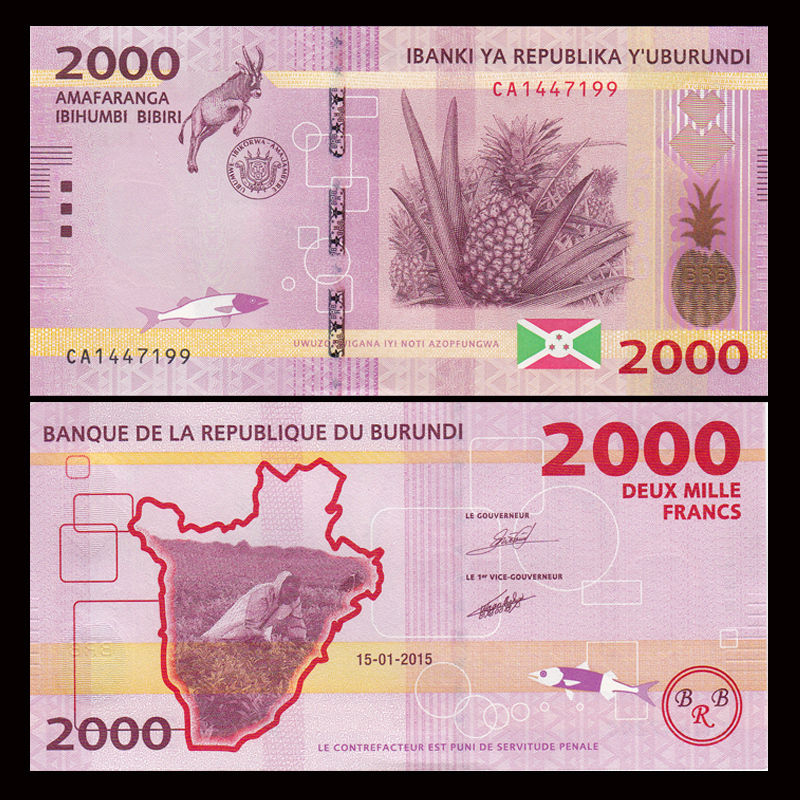 2000 francs Burundi 2015