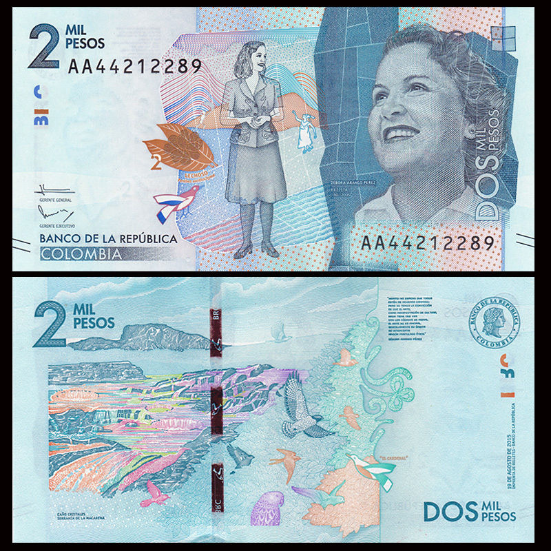 2000 pesos Colombia 2015