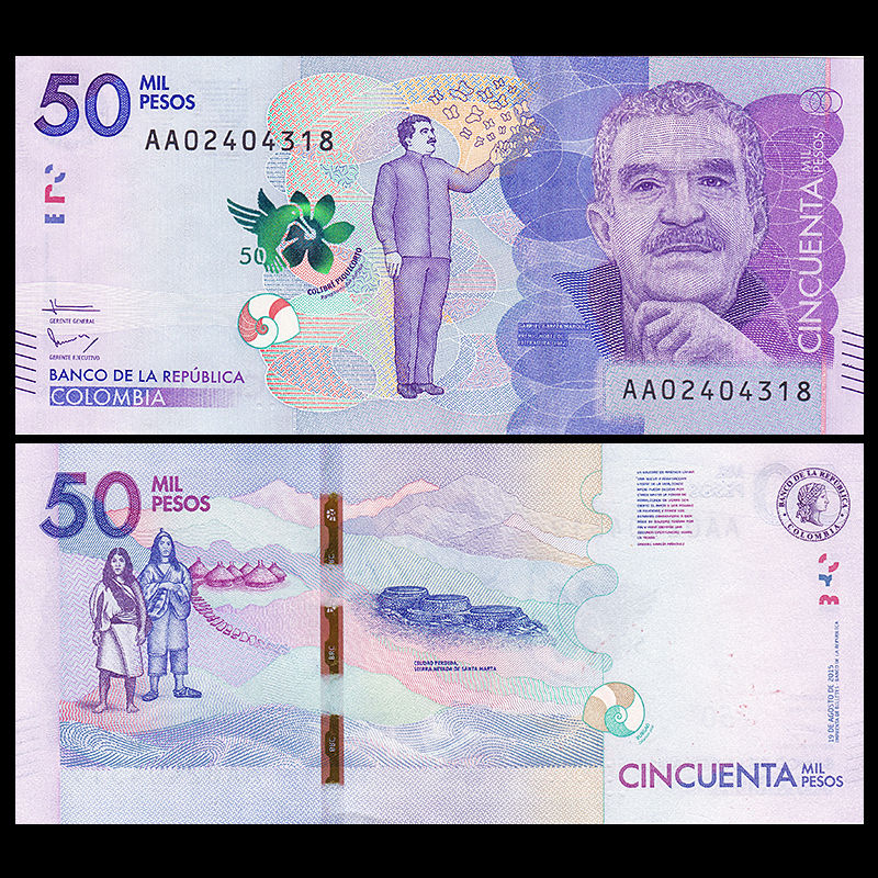 50000 pesos Colombia 2015