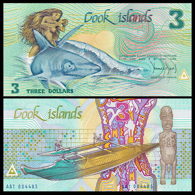 3 dollars Cook Islands 1987