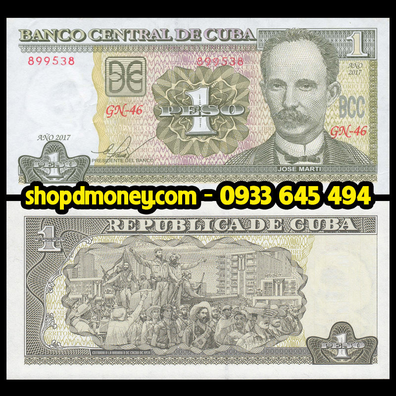 1 peso Cuba 2017