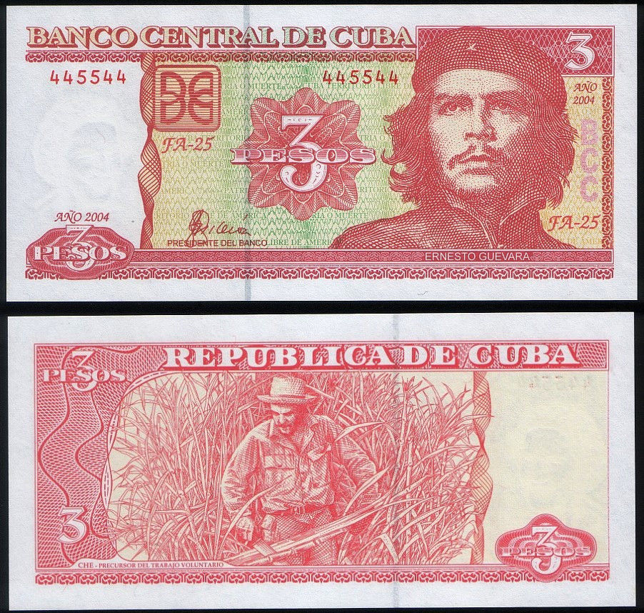 3 pesos Cuba 2004