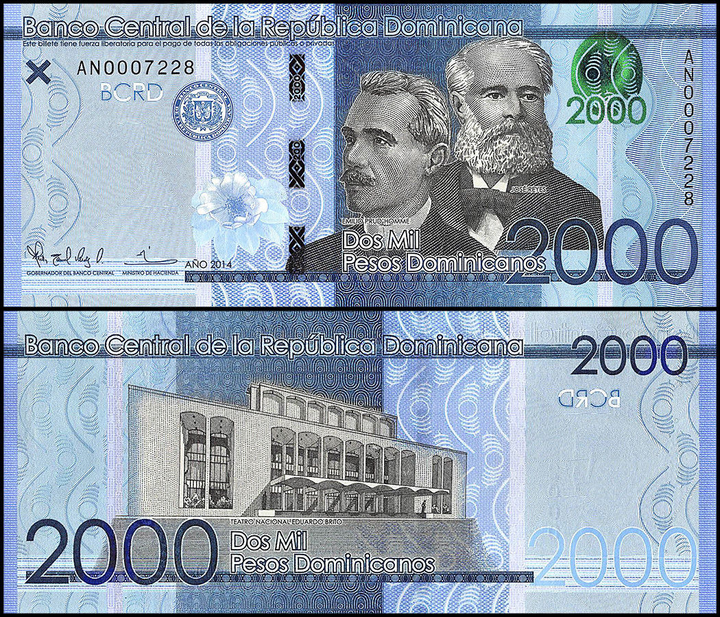 2000 pesos Dominican 2014