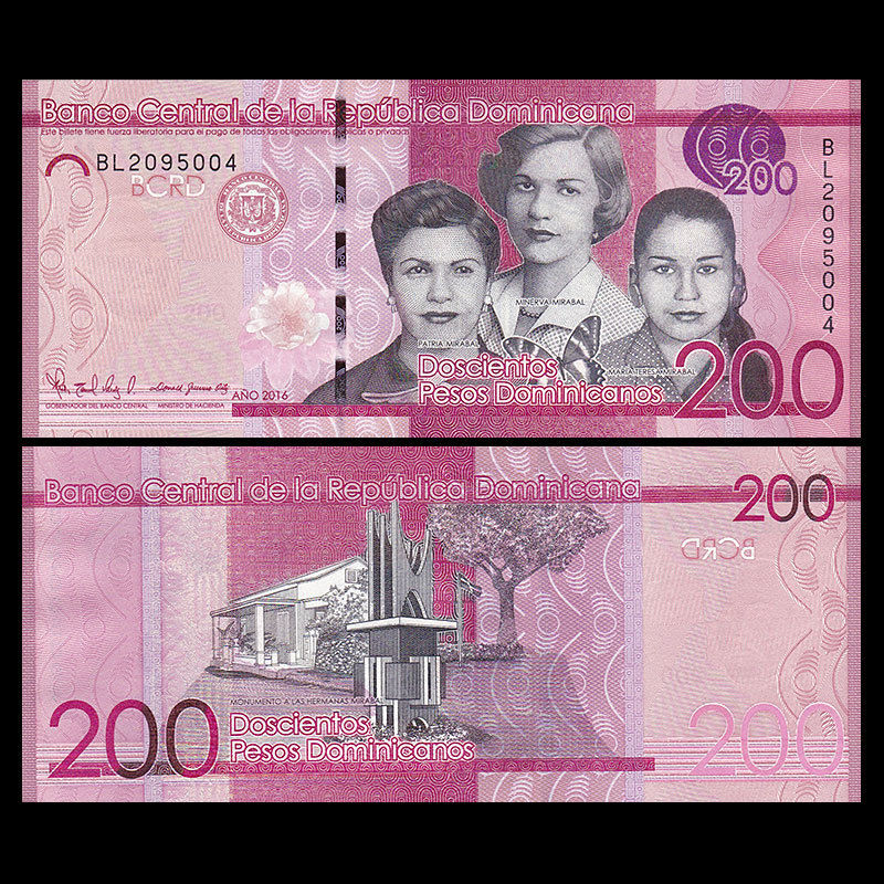 200 pesos Dominican 2016