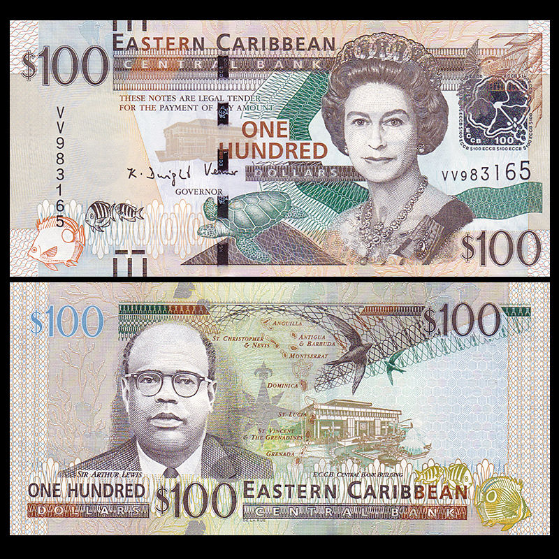 100 dollars Eastern Caribbean 2016