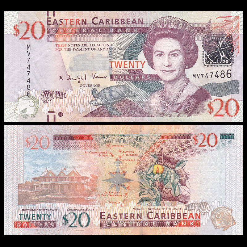 20 dollars Eastern Caribbean 2012