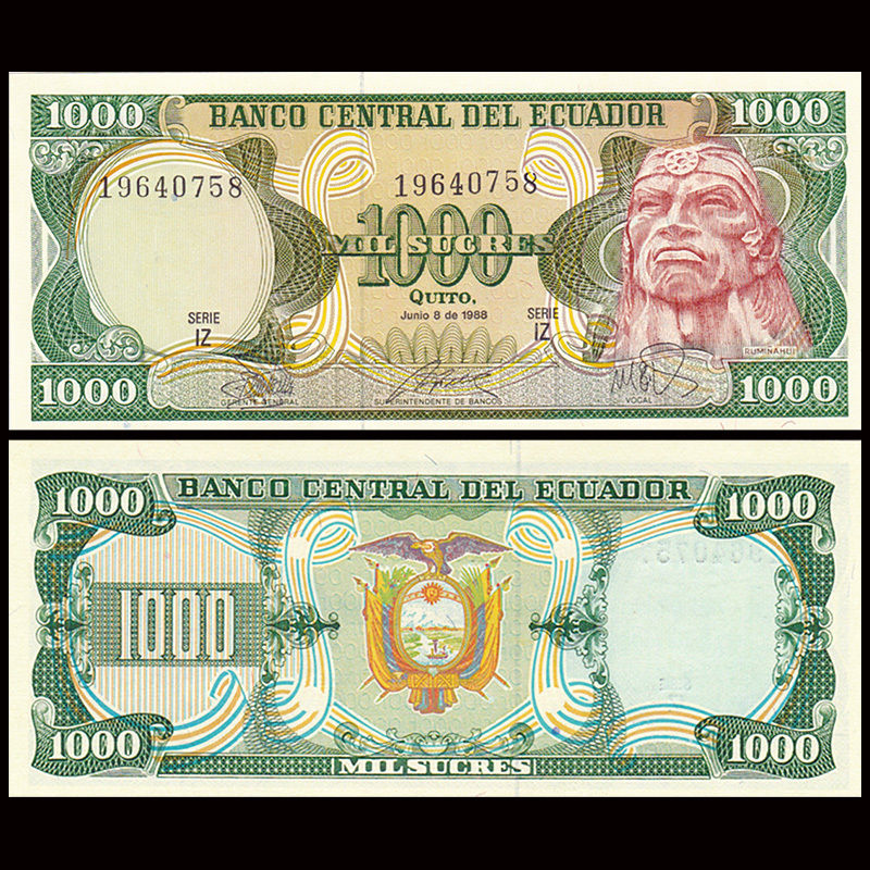 1000 sucres Ecuador 1988