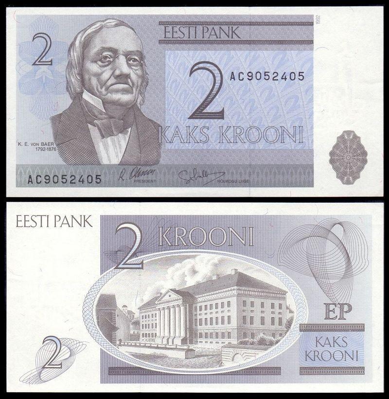 2 krooni Estonia 1992