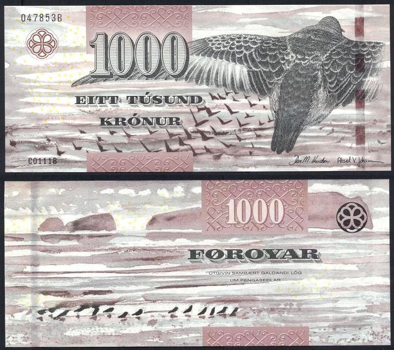 1000 kronur Faeroe Islands 2011