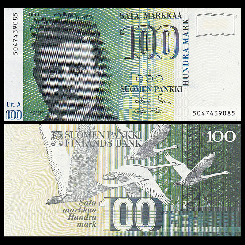 100 markkaa Finland 1986