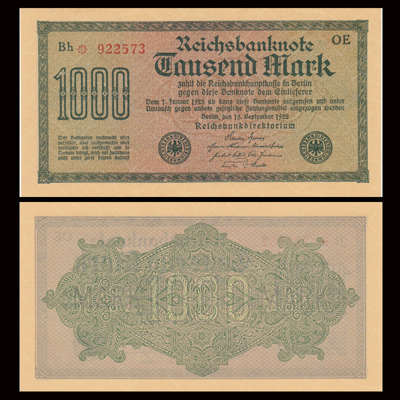 1000 mark Germany 1922