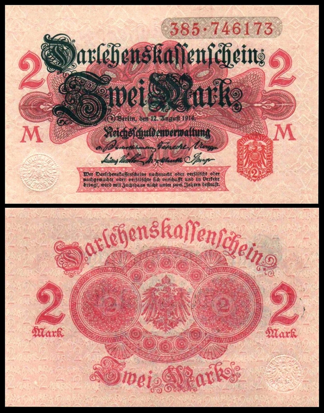 2 mark Germany 1914