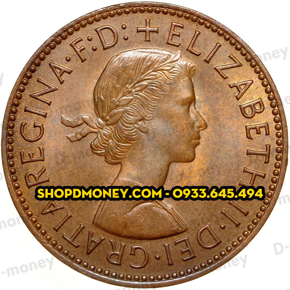 Xu half penny Elizabeth II 1953 - 1967