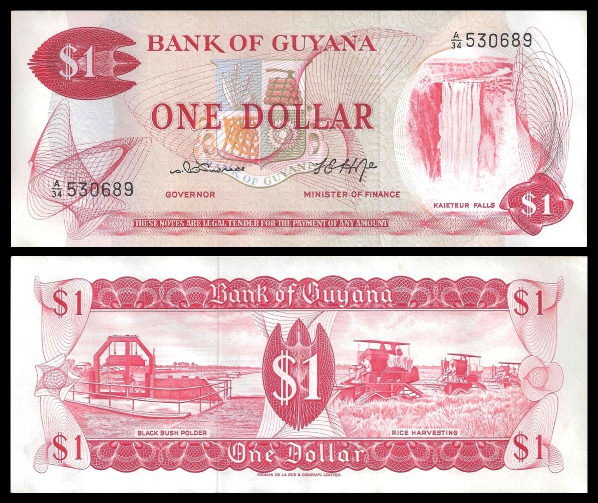 1 dollar Guyana 1966