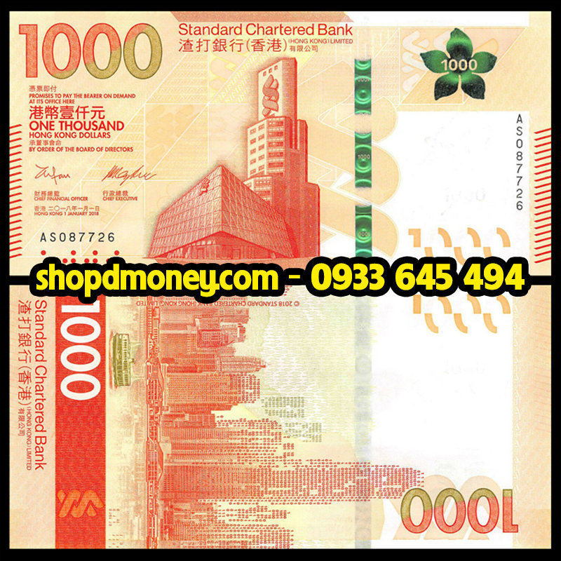 1000 dollars Hong Kong 2018 - SCB