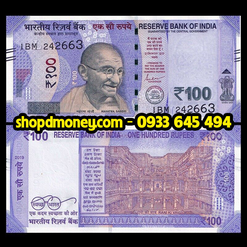100 rupees Ấn Độ 2019