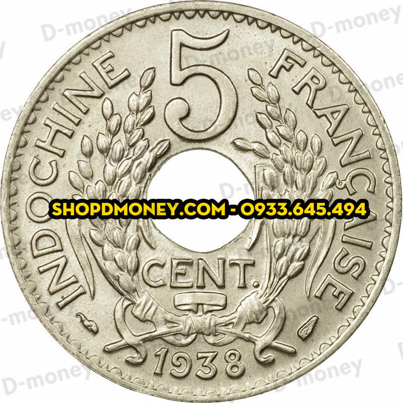 Xu 5 cent Đông Dương 1923 - 1939