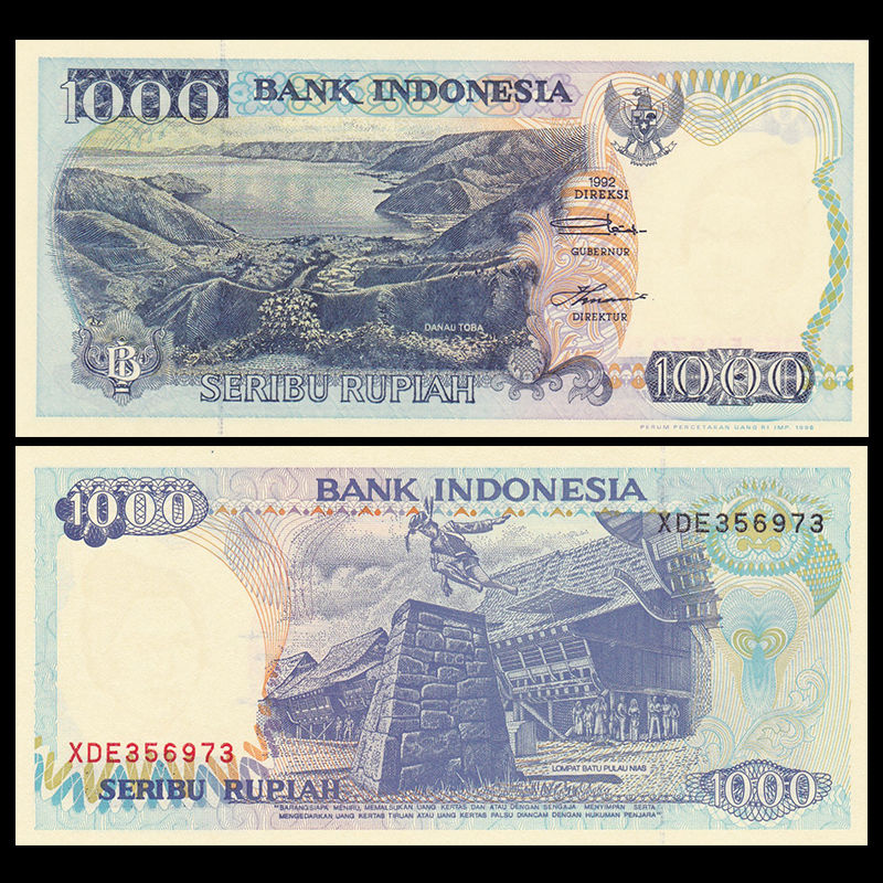 1000 rupiah Indonesia 1992