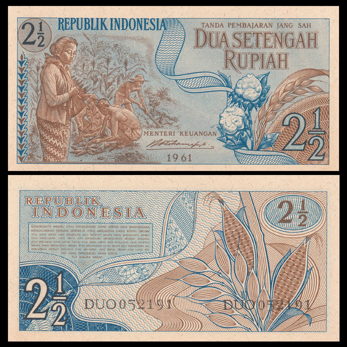 2.5 rupiah Indonesia 1961