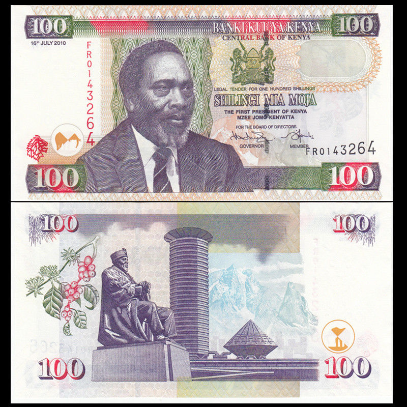 100 shillings Kenya 2010