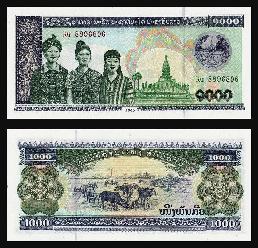 1000 kip Laos 2003