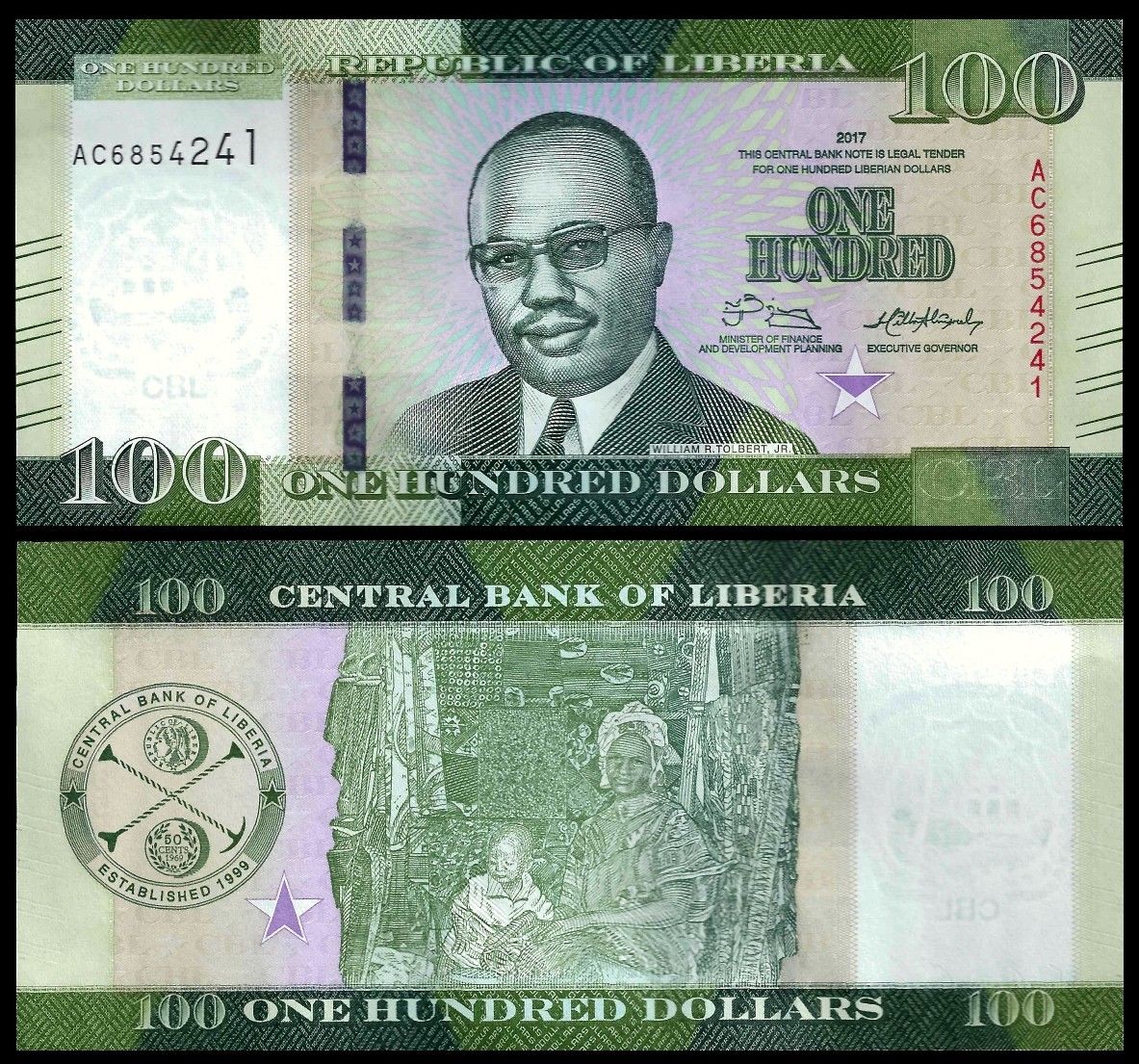 100 dollars Liberia 2017