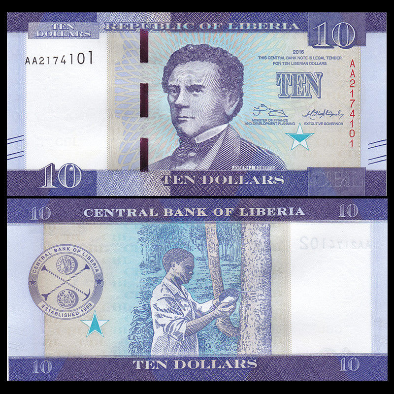 10 dollars Liberia 2017