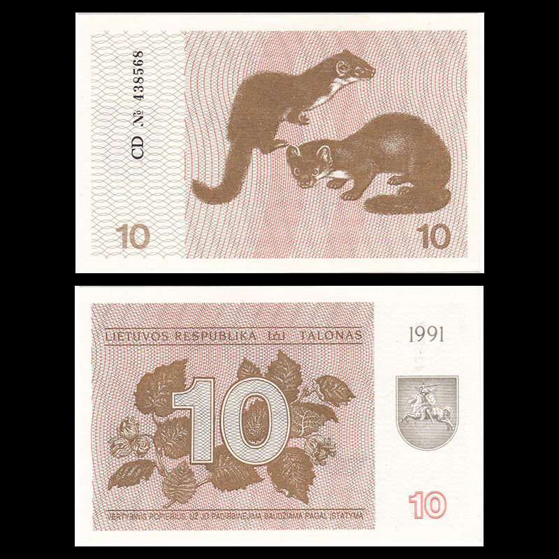10 talonas Lithuania 1991