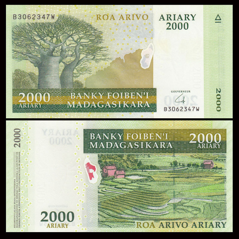 2000 ariary Madagascar 2009