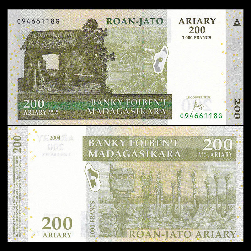 200 ariary Madagascar 2004