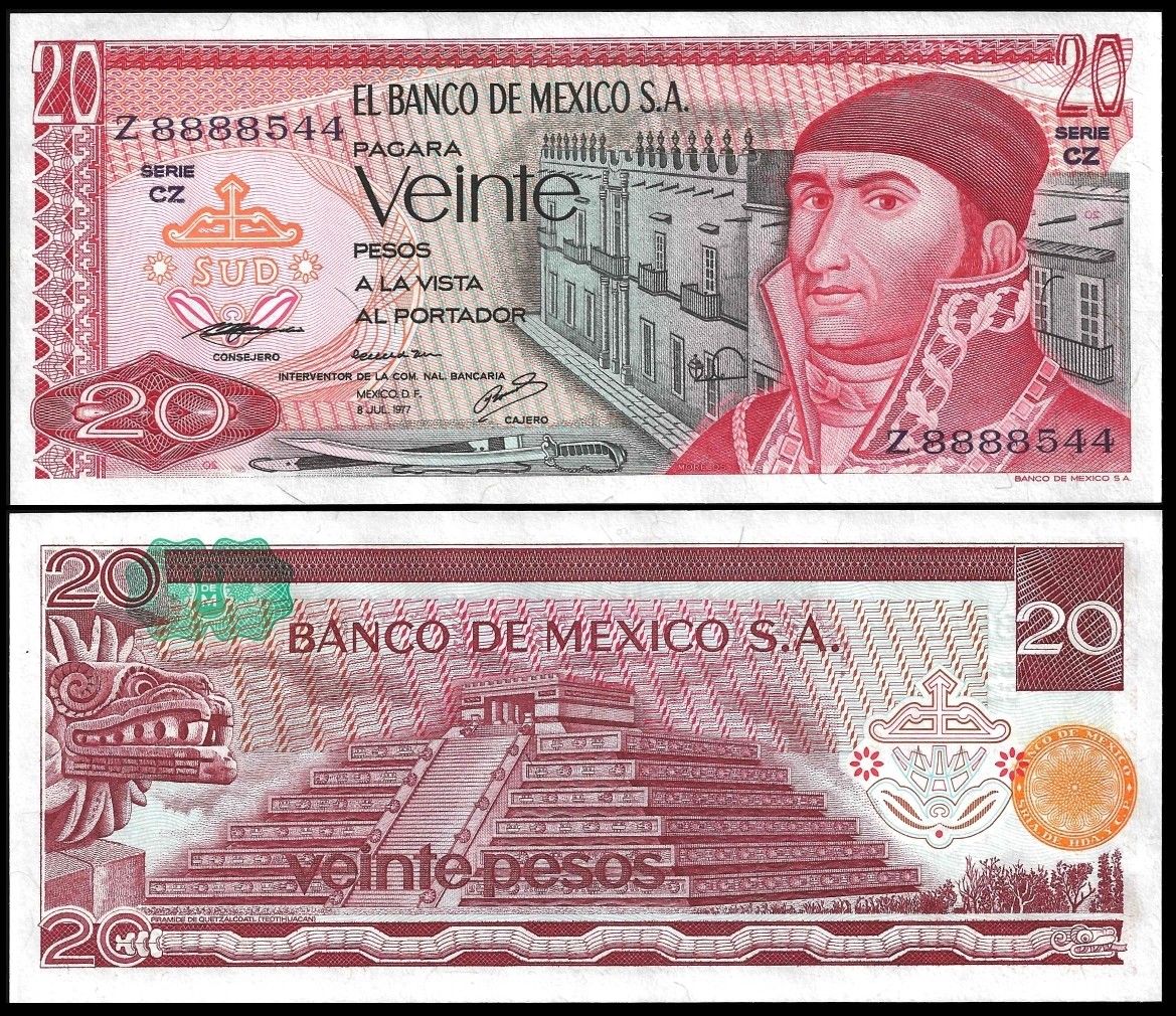 20 pesos Mexico 1977