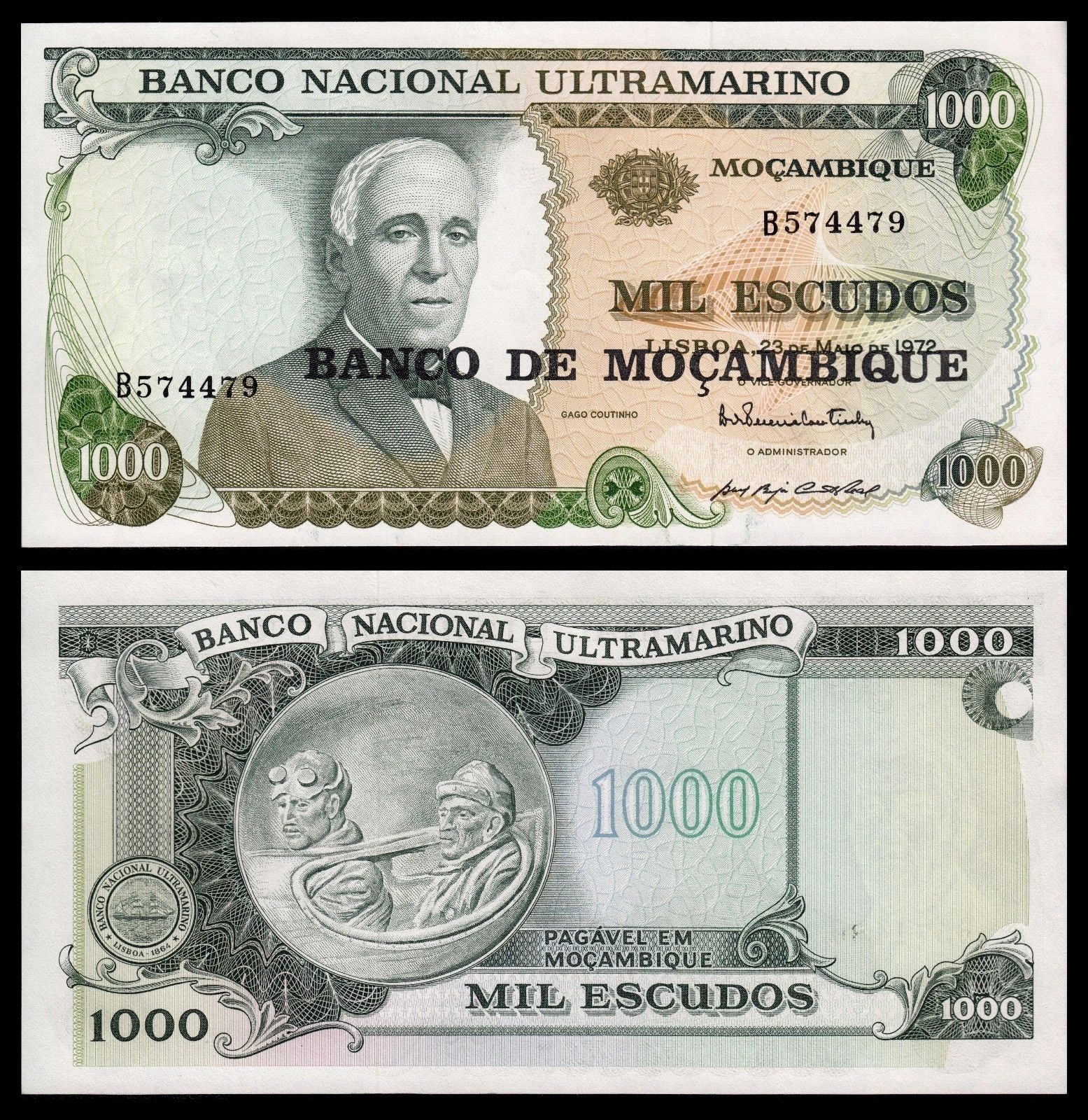 1000 escudos Mozambique 1976