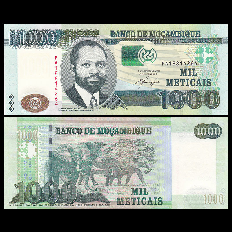 1000 meticais Mozambique 2011