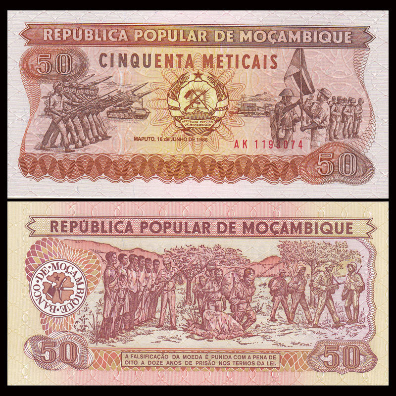 50 meticais Mozambique 1986