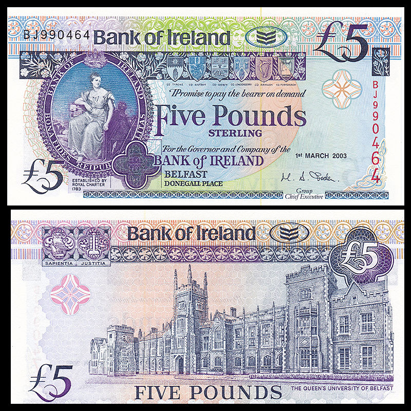 5 pounds North Ireland 2003