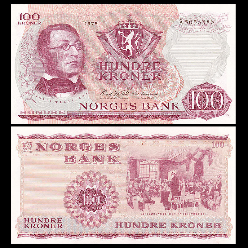100 kroner Norway 1975
