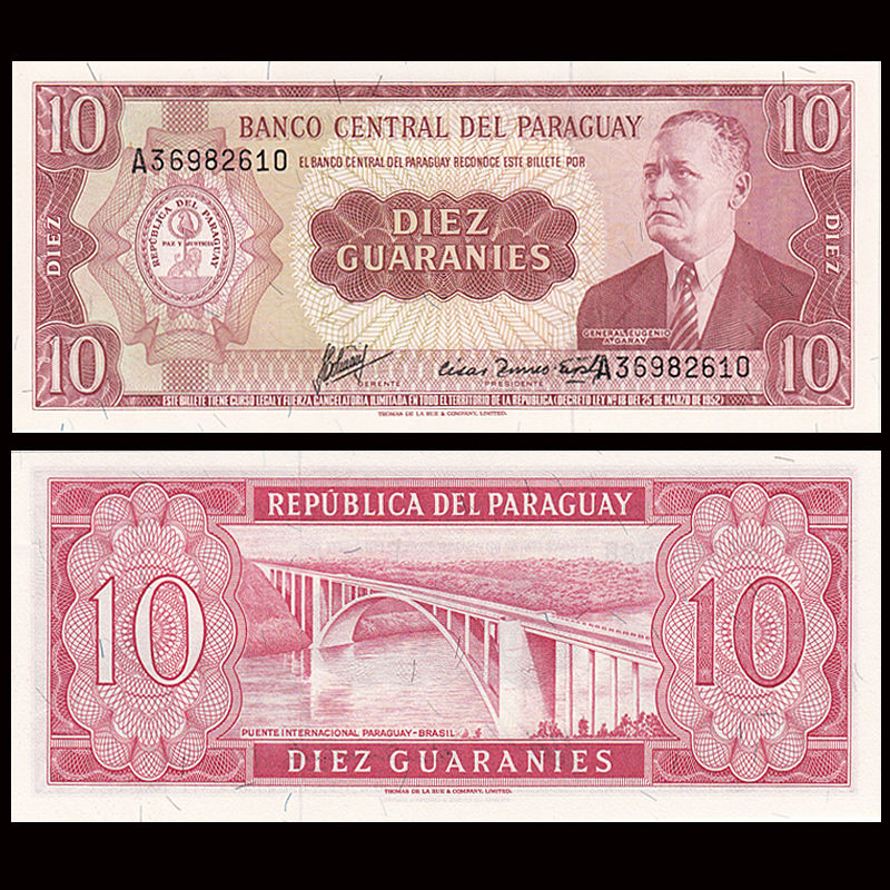 10 guaranies Paraguay 1952