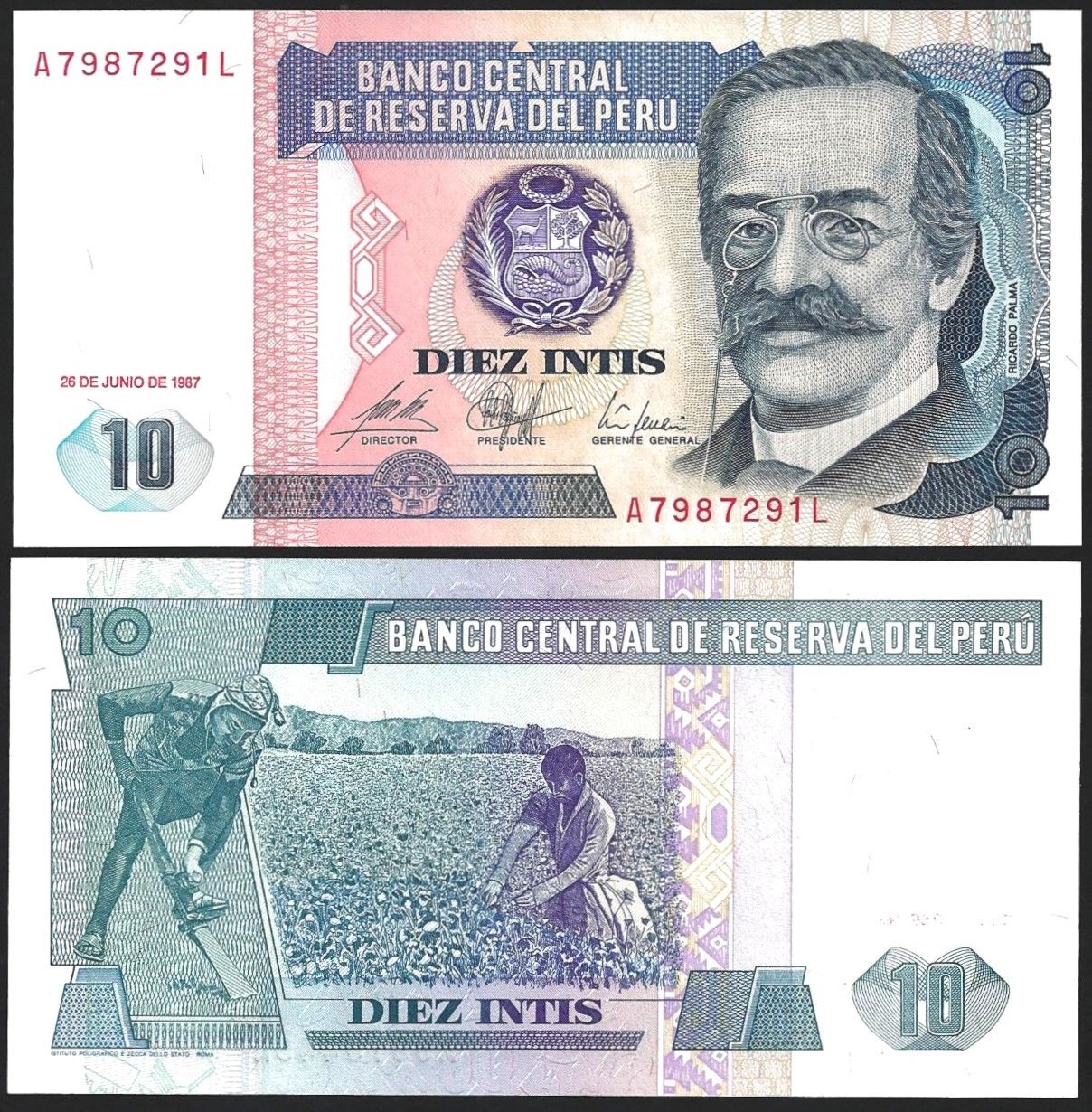 10 intis Peru 1987