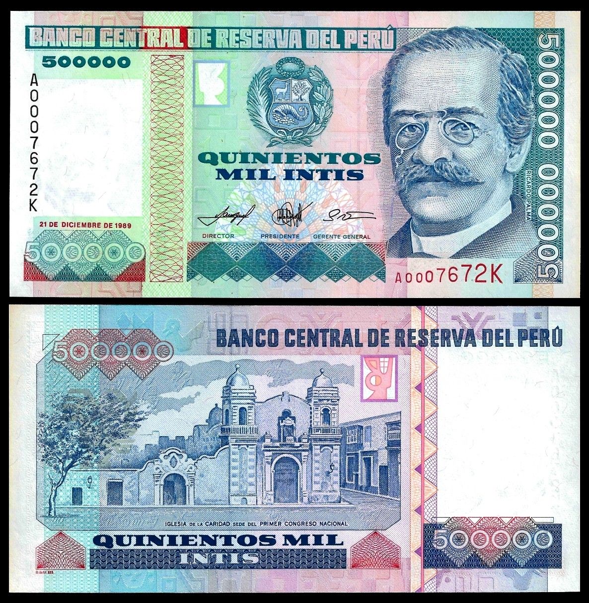 500000 intis Peru 1989
