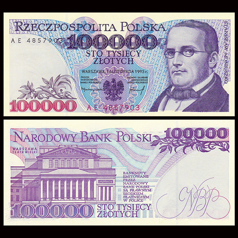 100000 zlotych Poland 1993