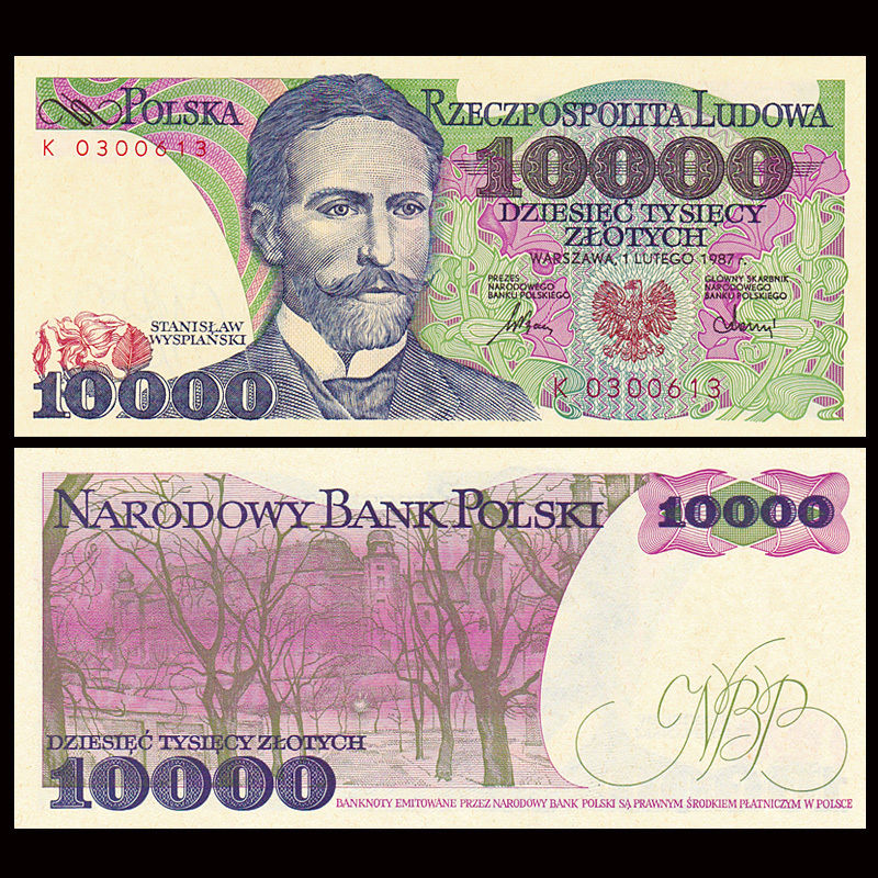 10000 zlotych Poland 1987