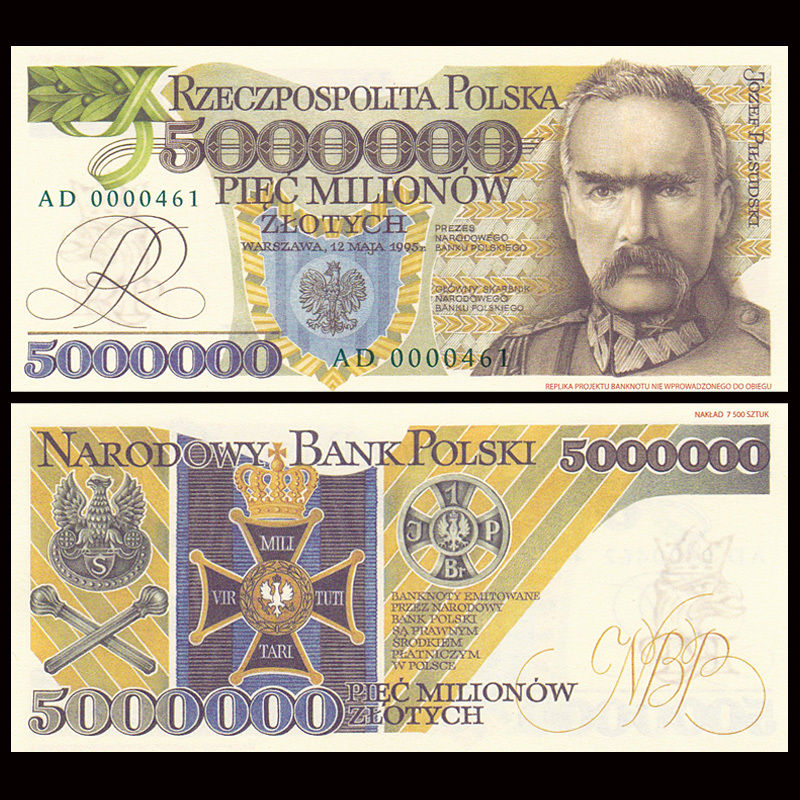 5 triệu zlotych Poland 1995