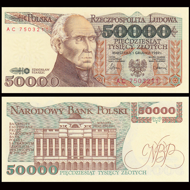 50000 zlotych Poland 1989