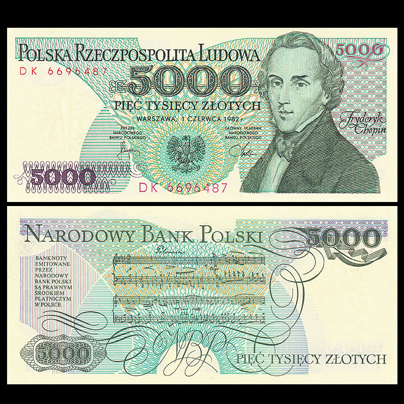 5000 zlotych Poland 1982