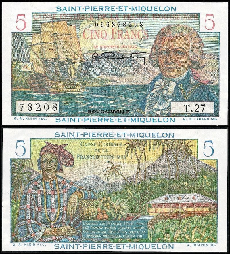 5 francs Saint Pierre & Miquelon 1950