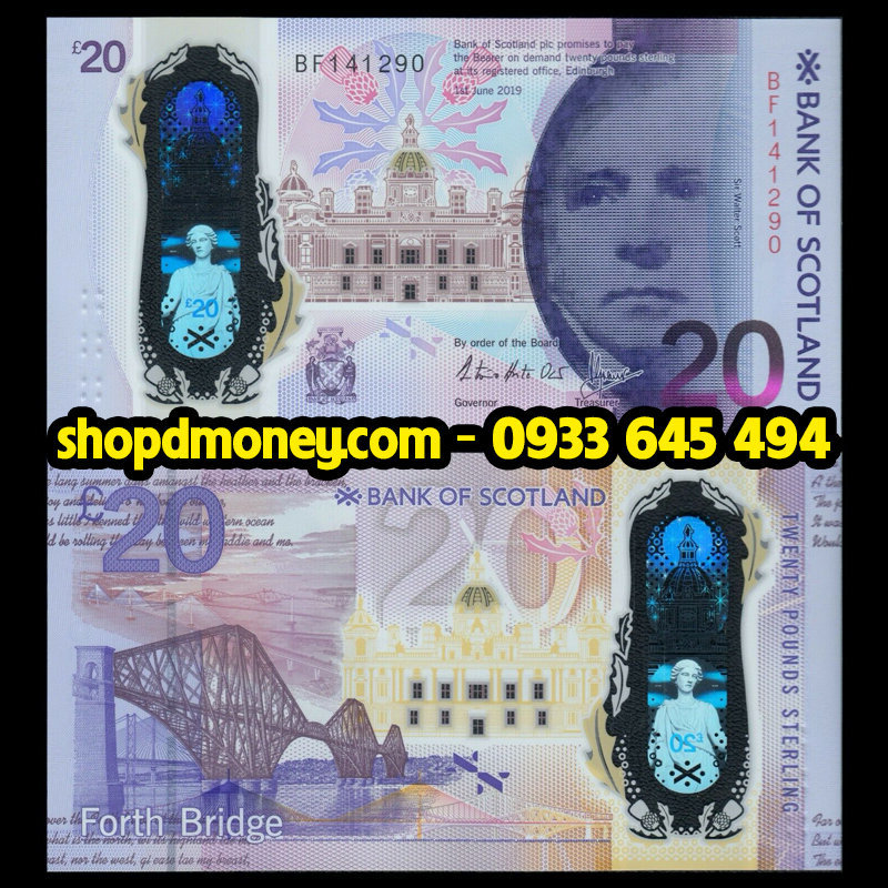 20 pounds Scotland 2019 polymer - Bank of Scotland