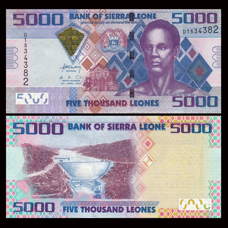 5000 leones Sierra Leones 2010